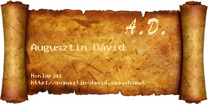 Augusztin Dávid névjegykártya