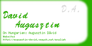 david augusztin business card