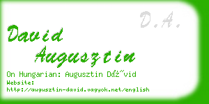 david augusztin business card